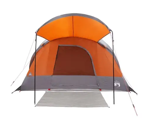 Ģimenes Telts 8 Personām, Pelēka, Oranža, Ūdensnecaurlaidīga Vidaxl
