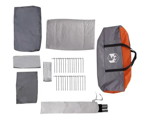 Ģimenes Telts 8 Personām, Pelēka, Oranža, Ūdensnecaurlaidīga Vidaxl