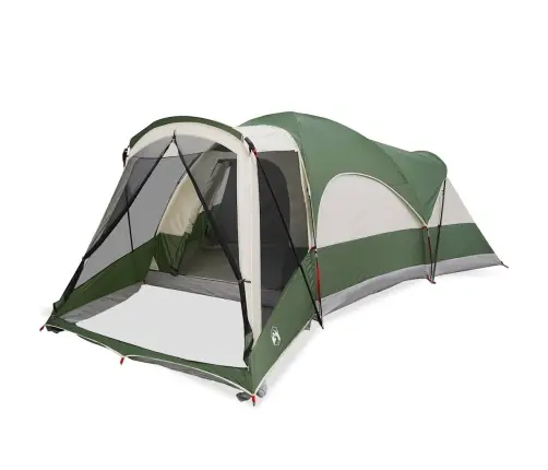 Ģimenes Telts, Tuneļa, 8 Personām, Zaļa, Ūdensnecaurlaidīga Vidaxl