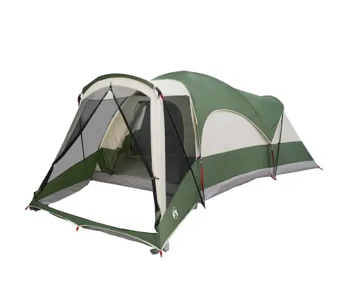 Ģimenes Telts, Tuneļa, 8 Personām, Zaļa, Ūdensnecaurlaidīga Vidaxl