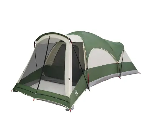 Ģimenes Telts, Tuneļa, 8 Personām, Zaļa, Ūdensnecaurlaidīga Vidaxl