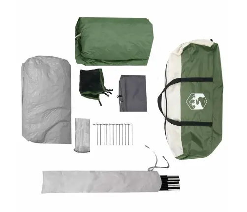 Ģimenes Telts, Tuneļa, 8 Personām, Zaļa, Ūdensnecaurlaidīga Vidaxl