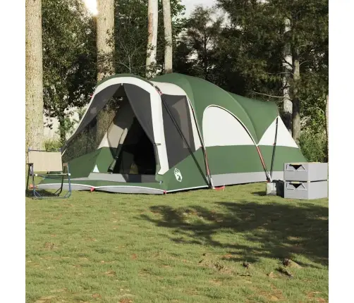 Ģimenes Telts, Tuneļa, 8 Personām, Zaļa, Ūdensnecaurlaidīga Vidaxl