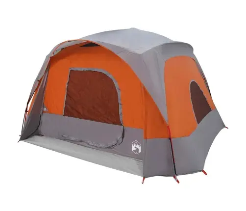 Ģimenes Telts 6 Personām, Pelēka, Oranža, Ūdensnecaurlaidīga Vidaxl