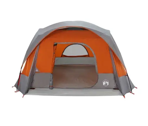 Ģimenes Telts 6 Personām, Pelēka, Oranža, Ūdensnecaurlaidīga Vidaxl