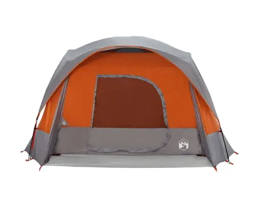 Ģimenes Telts 6 Personām, Pelēka, Oranža, Ūdensnecaurlaidīga Vidaxl