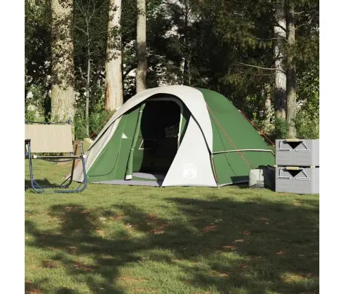 Kempinga Telts 4 Personām, Zaļa, Ūdensdroša Vidaxl