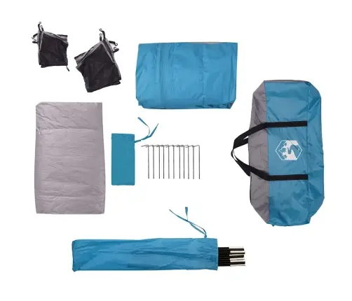 Kempinga Telts 4 Personām, Zila, Ūdensdroša Vidaxl