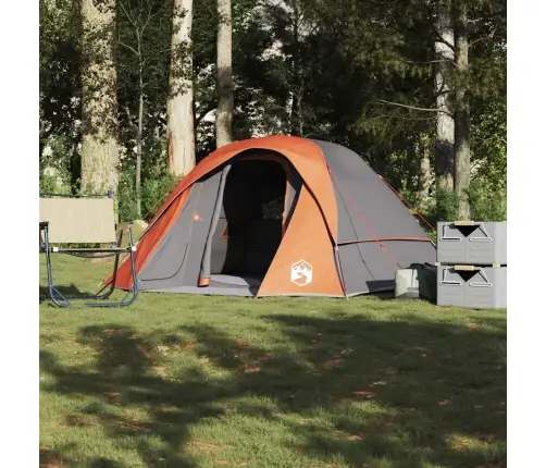 Stovyklavimo Palapinė, Pilka/Oranžinė, Keturvietė
