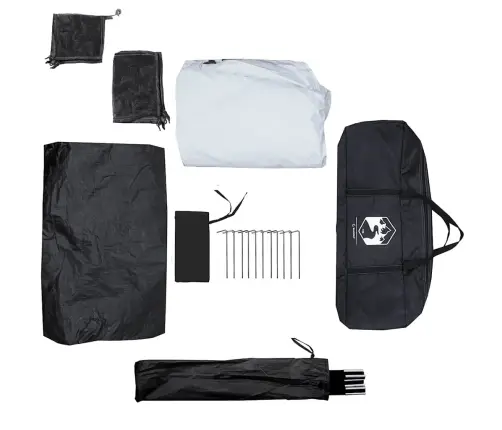 Matkatelgikabiin 4-Kohaline Valge Pimendav Kangas Veekindel