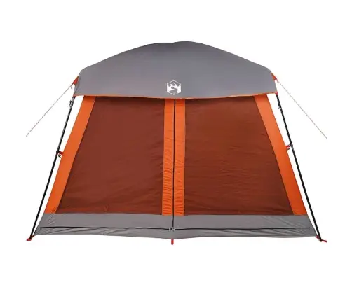 Ģimenes Telts 6 Personām, Pelēka, Oranža, Ūdensnecaurlaidīga Vidaxl