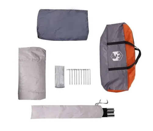 Ģimenes Telts 6 Personām, Pelēka, Oranža, Ūdensnecaurlaidīga Vidaxl