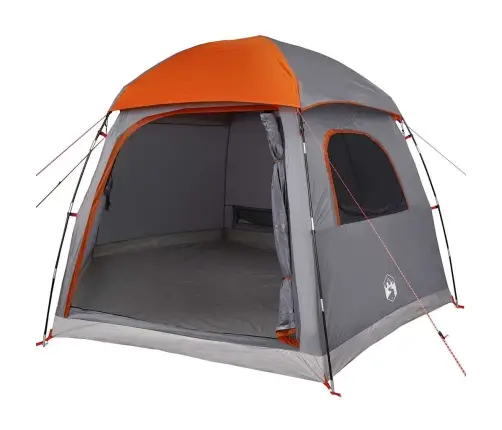 Ģimenes Telts 6 Personām, Pelēka, Oranža, Ūdensnecaurlaidīga Vidaxl