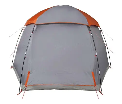Ģimenes Telts 6 Personām, Pelēka, Oranža, Ūdensnecaurlaidīga Vidaxl