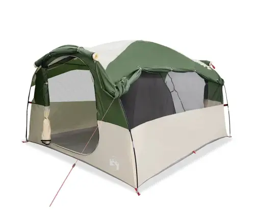 Ģimenes Telts, Tuneļa, 6 Personām, Zaļa, Ūdensnecaurlaidīga Vidaxl