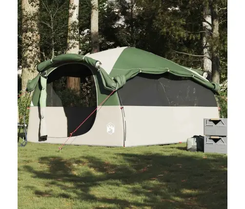Ģimenes Telts, Tuneļa, 6 Personām, Zaļa, Ūdensnecaurlaidīga Vidaxl