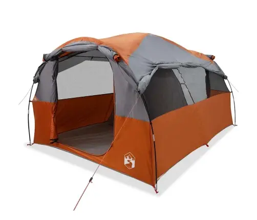 Ģimenes Telts 6 Personām, Pelēka, Oranža, Ūdensnecaurlaidīga Vidaxl