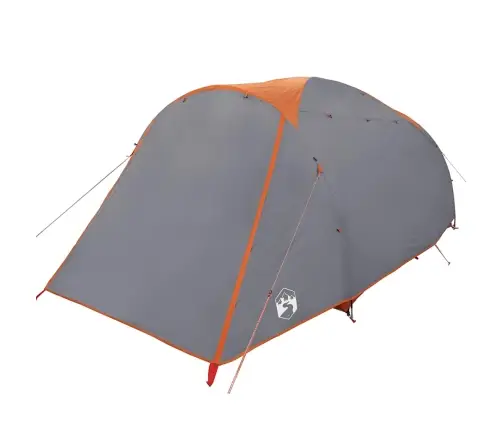Ģimenes Telts 6 Personām, Pelēka, Oranža, Ūdensnecaurlaidīga Vidaxl