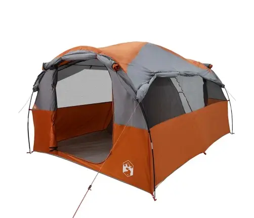 Ģimenes Telts 6 Personām, Pelēka, Oranža, Ūdensnecaurlaidīga Vidaxl