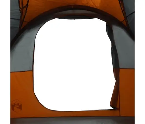 Ģimenes Telts 6 Personām, Pelēka, Oranža, Ūdensnecaurlaidīga Vidaxl