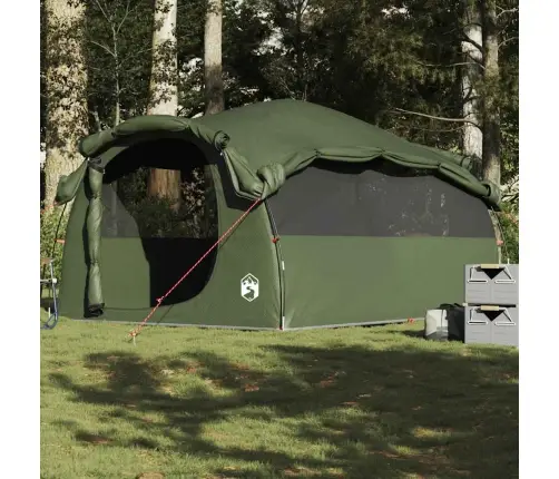 Ģimenes Telts, Tuneļa, 6 Personām, Zaļa, Ūdensnecaurlaidīga Vidaxl