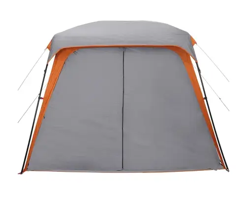 Kempinga Telts Ar Verandu Kupolu, 5 Personām, Pelēka, Oranža Vidaxl