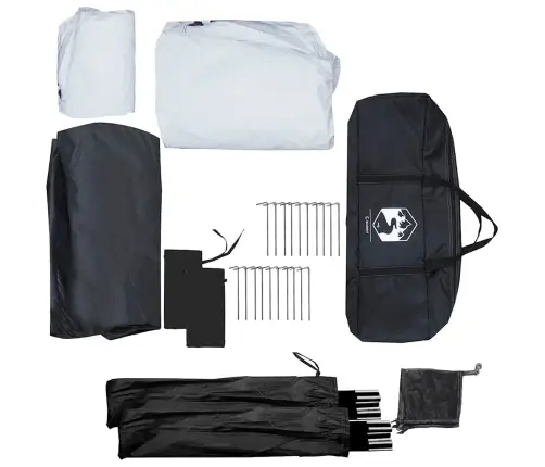 Kempinga Telts 5 Personām, Balta, Ūdensnecaurlaidīga, Audums Vidaxl