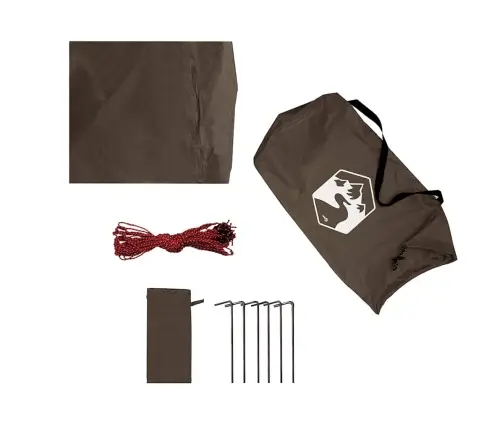 Kempinga Tents, Brūna, 306X306 Cm, Ūdensizturīga Vidaxl