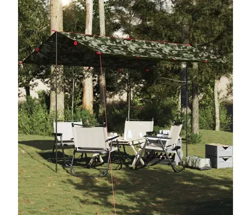 Kempinga Tents, Kamuflāža, 366X306 Cm, Ūdensizturīga Vidaxl