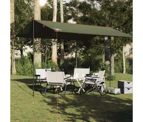 Kempinga Tents, Olīvu Zaļa, 406X306 Cm, Ūdensizturīga Vidaxl