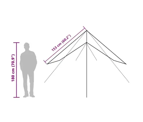 Stovyklavimo Tentas, Kamufliažinis, 406X306Cm