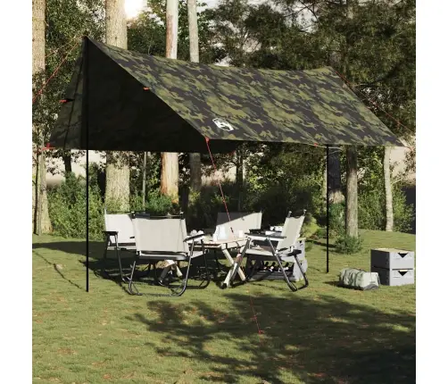 Kempinga Tents, Kamuflāža, 438X376X212 Cm, Ūdensizturīga Vidaxl