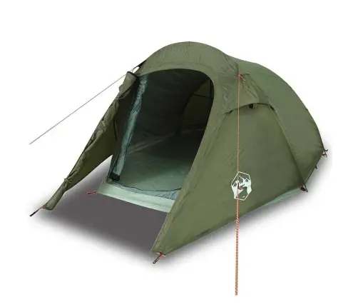 Kempinga Telts, Tuneļa, 2 Personām, Zaļa, Ūdensnecaurlaidīga Vidaxl