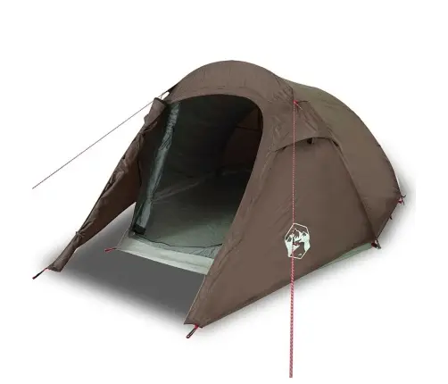 Kempinga Telts, Tuneļa, 2 Personām, Brūna, Ūdensnecaurlaidīga Vidaxl