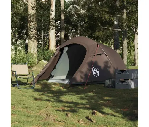Kempinga Telts, Tuneļa, 2 Personām, Brūna, Ūdensnecaurlaidīga Vidaxl