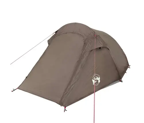 Kempinga Telts, Tuneļa, 2 Personām, Brūna, Ūdensnecaurlaidīga Vidaxl