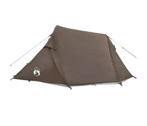 Kempinga Telts, Tuneļa, 2 Personām, Brūna, Ūdensnecaurlaidīga Vidaxl