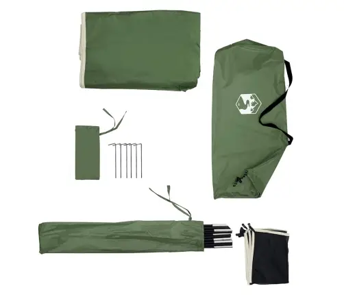 Camping Windbreak Green 344X120 Cm Atsparus Vandeniui