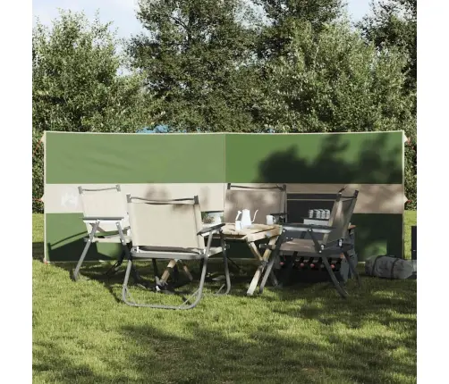 Camping Windbreak Green 344X120 Cm Atsparus Vandeniui