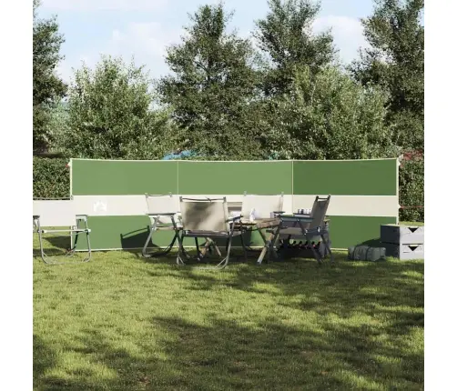 Kempinga Vēja Aizsargs, Zaļš, 490X123 Cm, Ūdensdrošs Vidaxl