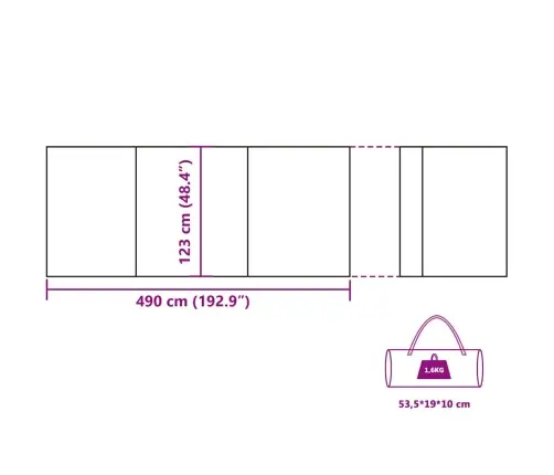 Stovyklavimo Uždanga Nuo Vėjo, Mėlyna, 490X123 Cm