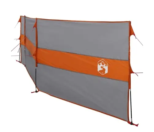 Stovyklavimo Uždanga Nuo Vėjo, Pilka Ir Oranžinė, 490X123 Cm