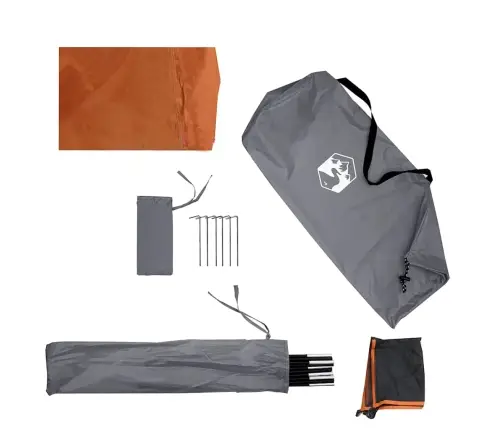 Stovyklavimo Uždanga Nuo Vėjo, Pilka Ir Oranžinė, 490X123 Cm