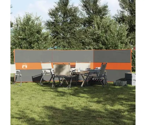 Stovyklavimo Uždanga Nuo Vėjo, Pilka Ir Oranžinė, 490X123 Cm