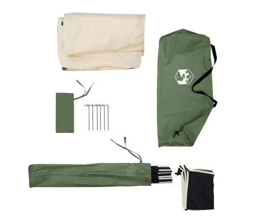 Camping Windbreak Green 340X130 Cm Atsparus Vandeniui