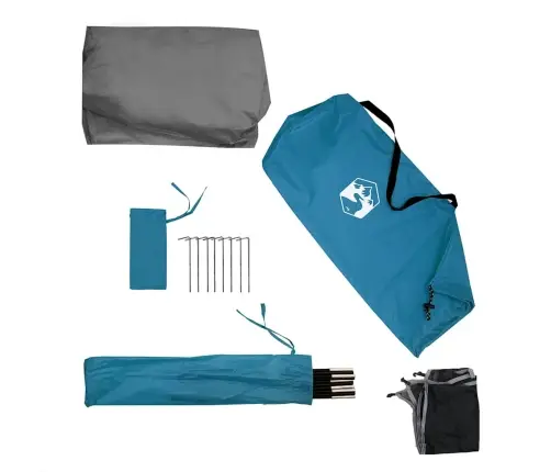 Kempinga Vēja Aizsargs, Zils, 508X130 Cm, Ūdensdrošs Vidaxl