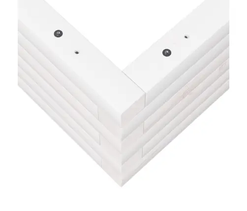 Aia Taimekast, Valge, 50 X 50 X 23 cm Männipuit