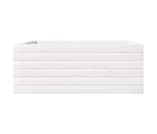 Dārza Puķu Kaste, Balta, 60X60X23 Cm, Priedes Masīvkoks Vidaxl