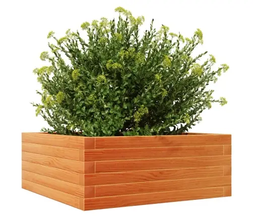 Dārza Puķu Kaste, Vaska Brūnas, 60X60X23 Cm, Priedes Masīvkoks Vidaxl