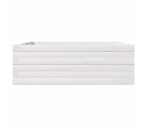 Dārza Puķu Kaste, Balta, 70X70X23 Cm, Priedes Masīvkoks Vidaxl